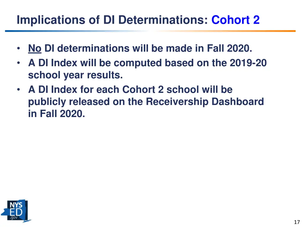 implications of di determinations cohort 2
