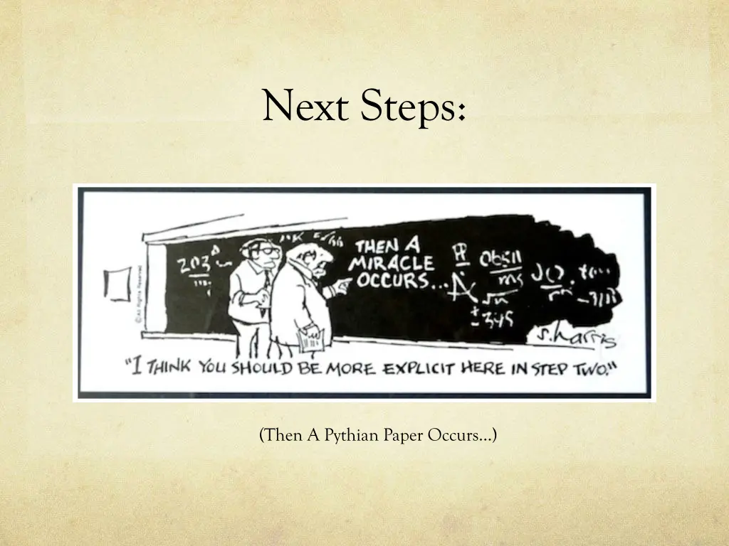 next steps