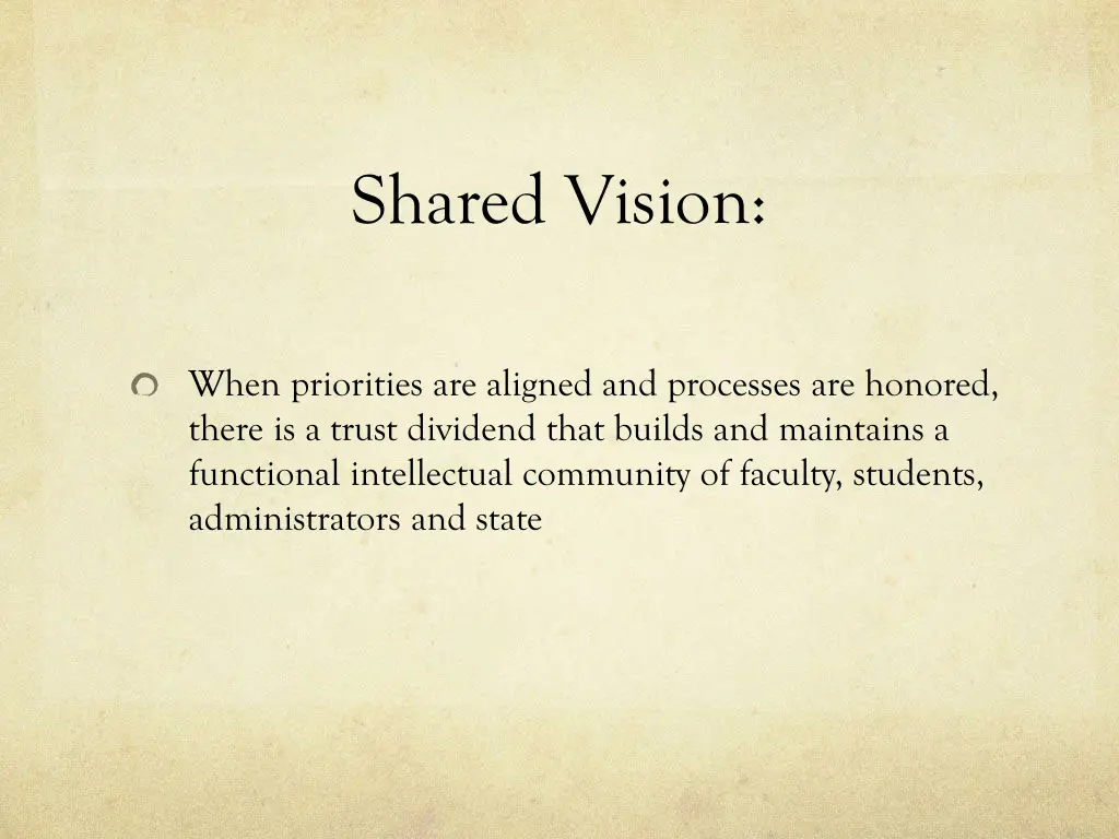shared vision
