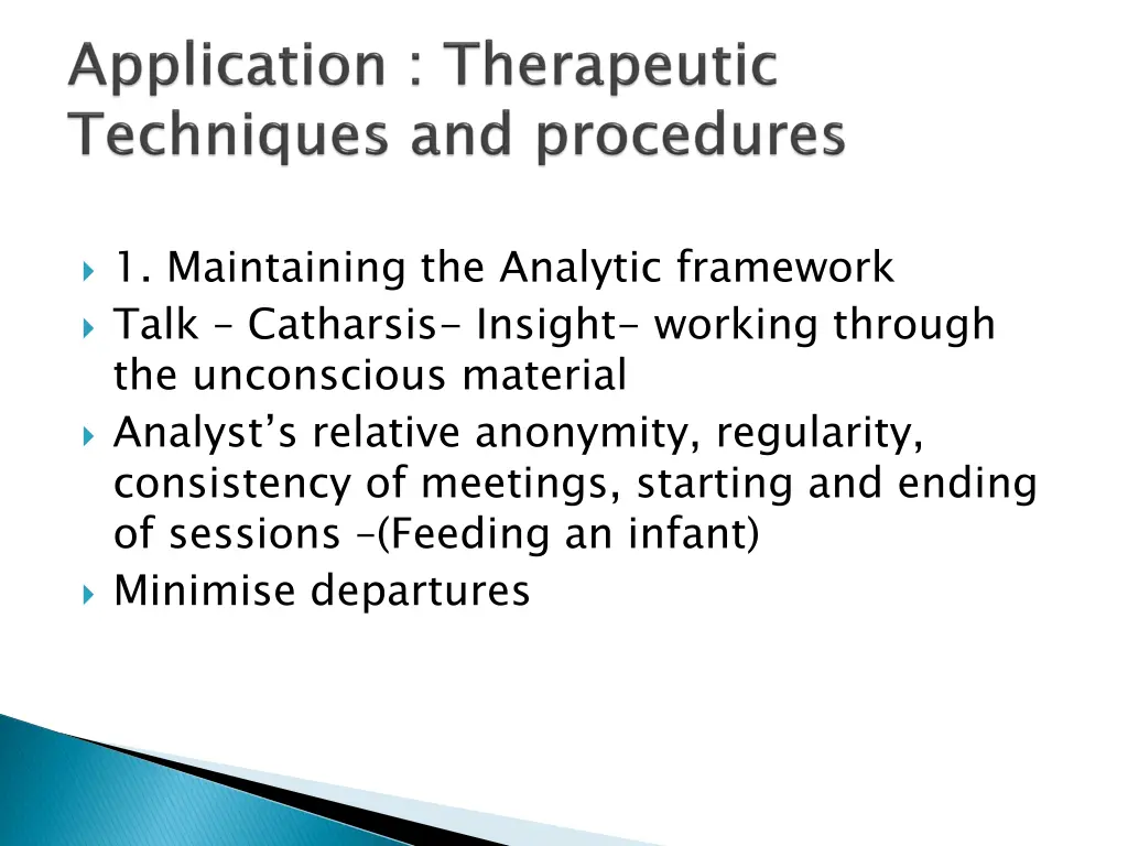 1 maintaining the analytic framework talk