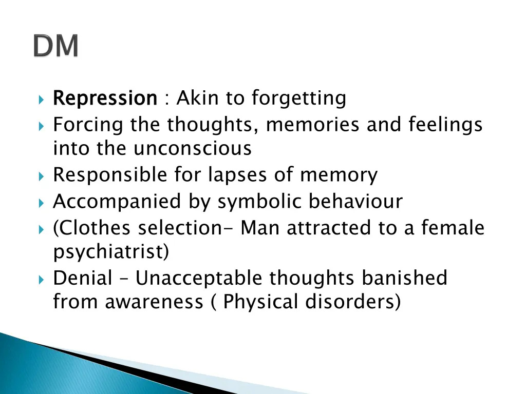 repression forcing the thoughts memories