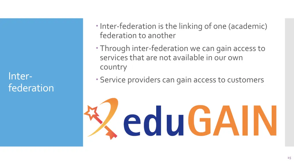 inter federation is the linking of one academic