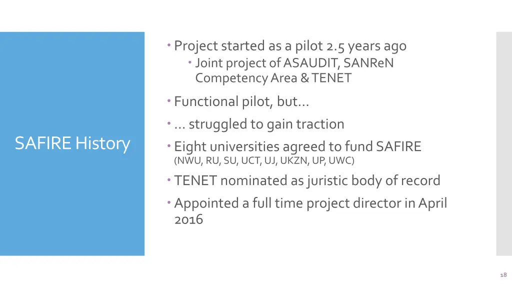 project started as a pilot 2 5 years ago joint