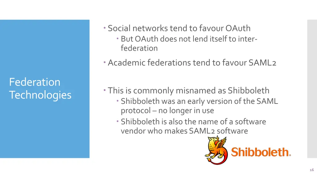 social networks tend to favour oauth but oauth