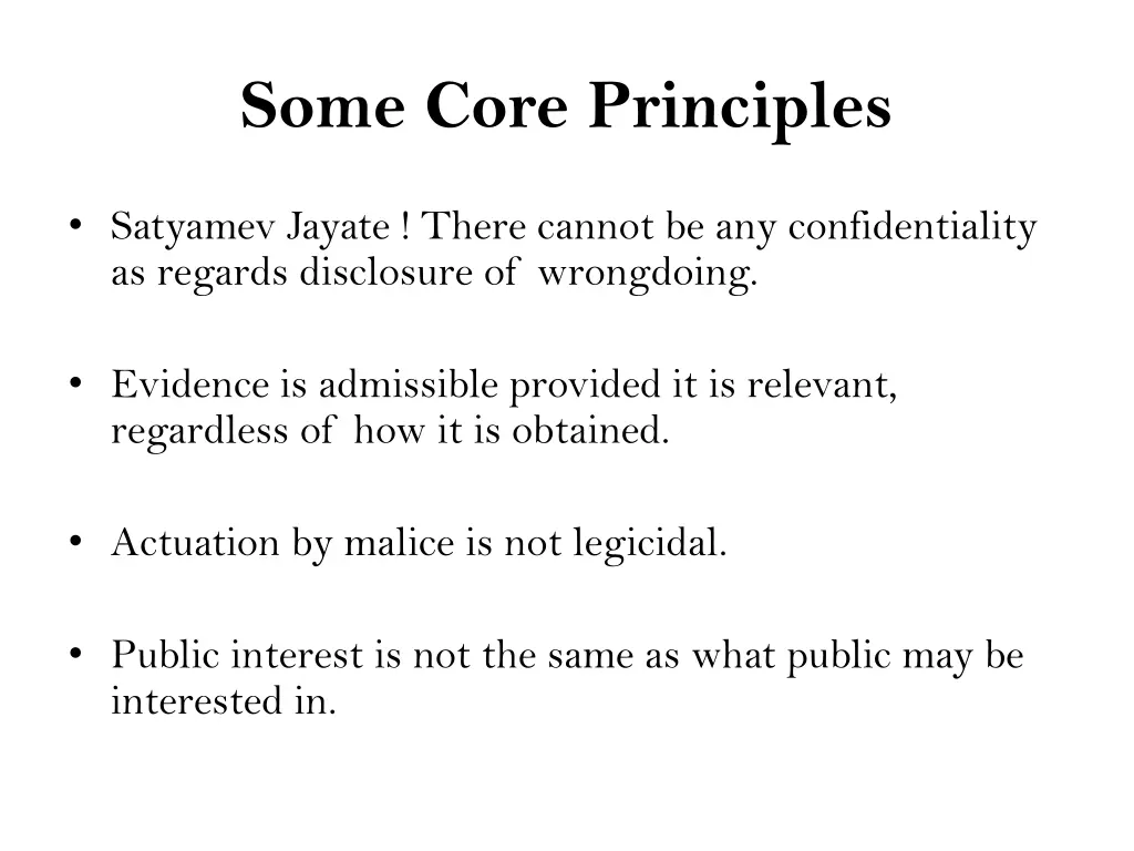 some core principles