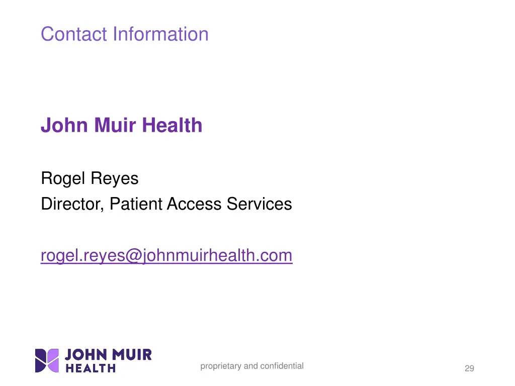 contact information