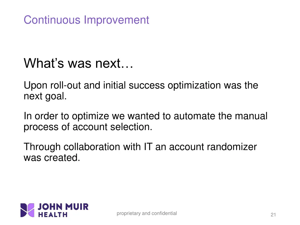 continuous improvement
