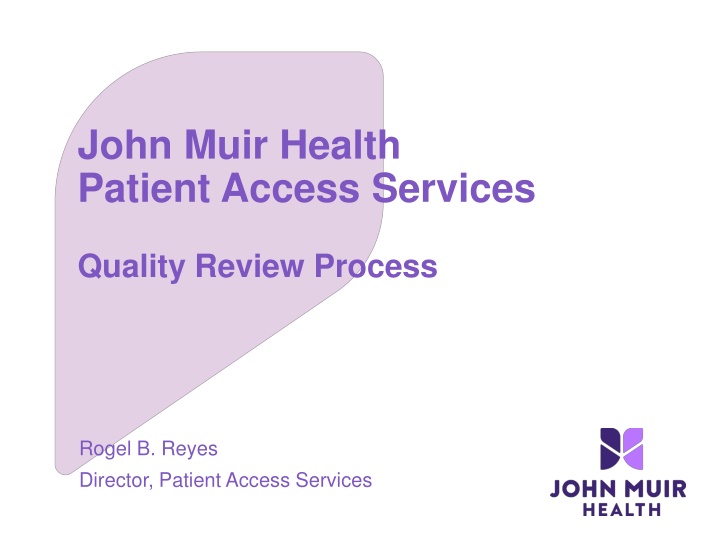 john muir health patient access services