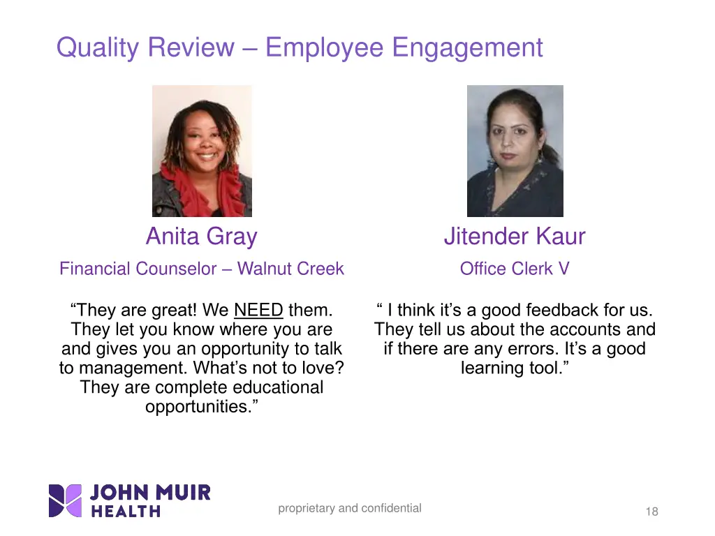 quality review employee engagement
