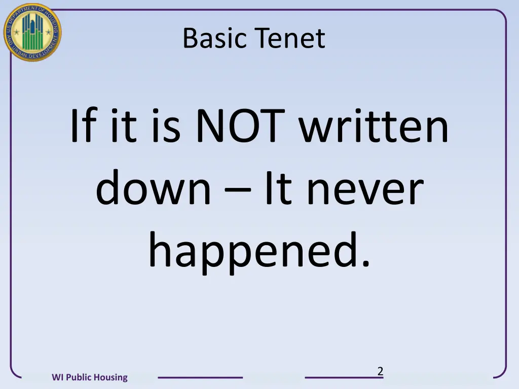 basic tenet