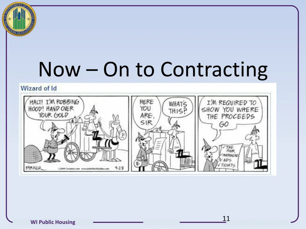 now on to contracting