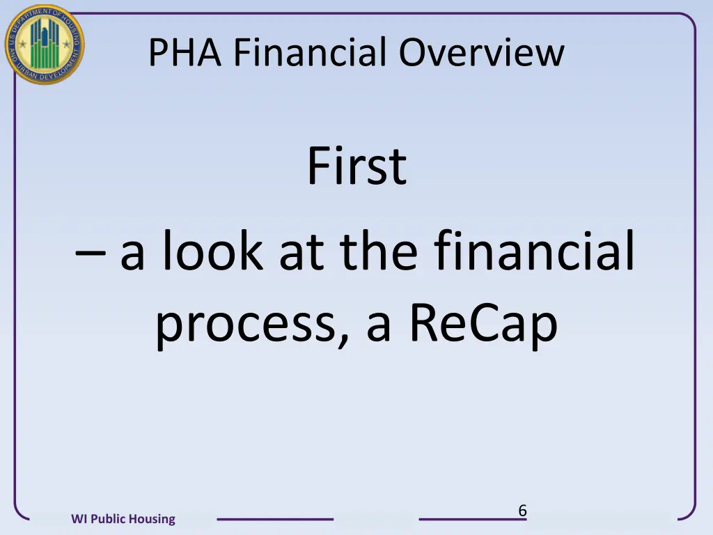 pha financial overview