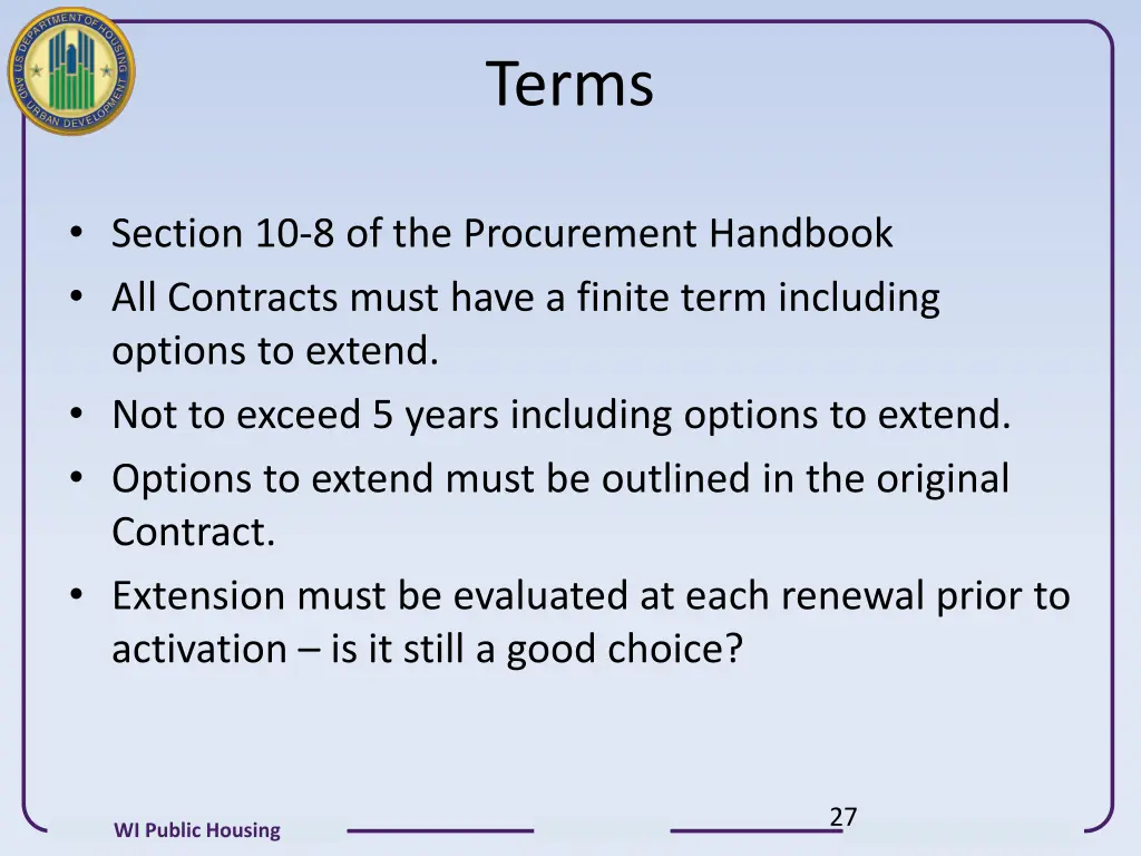terms