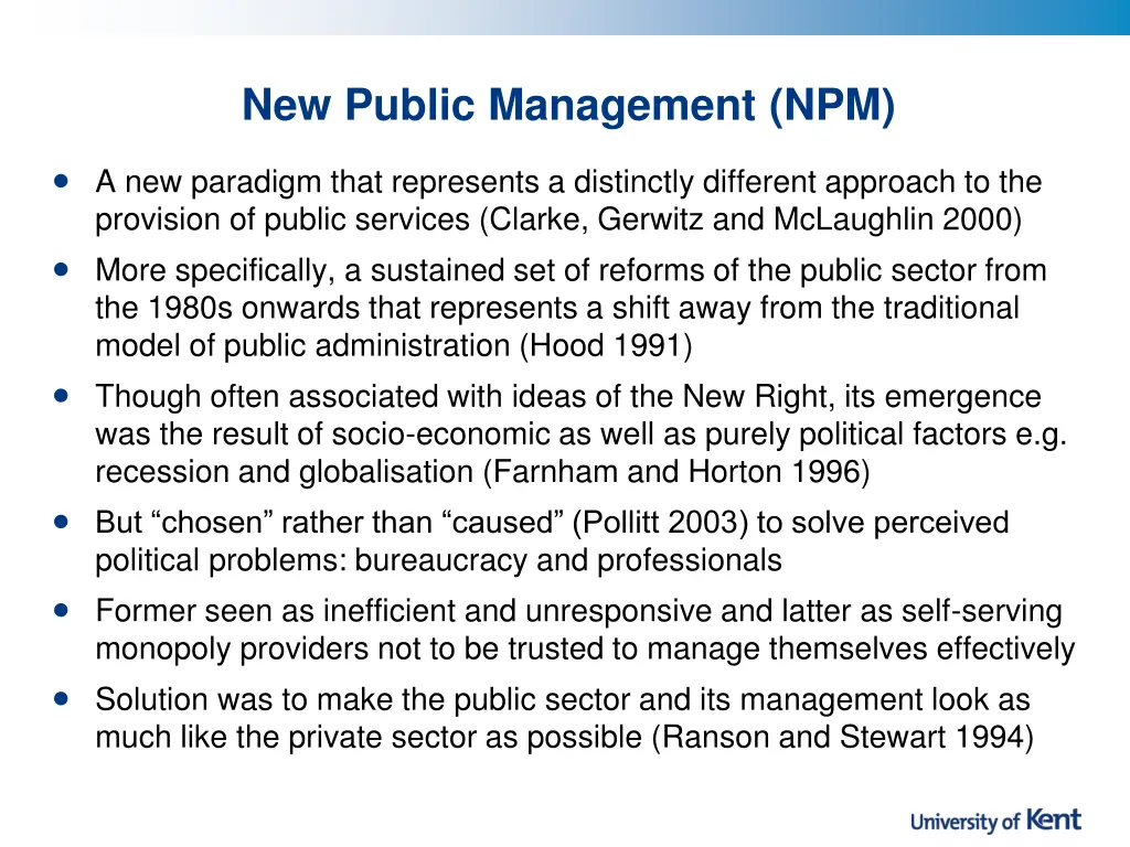 new public management npm a new paradigm that