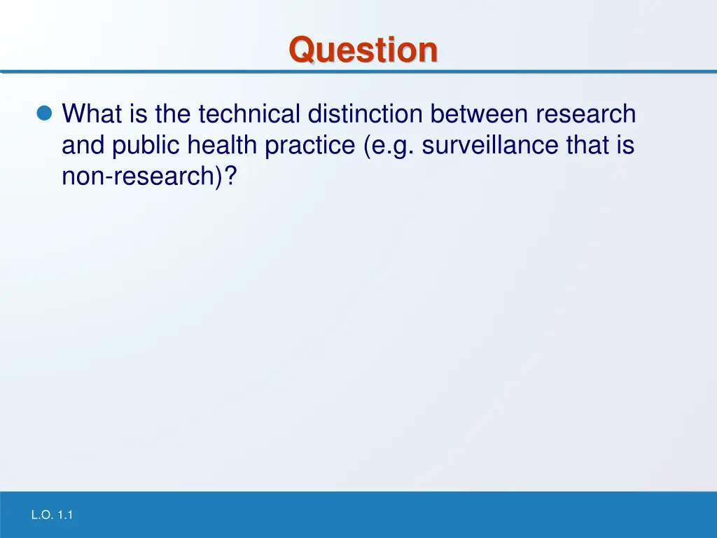 question
