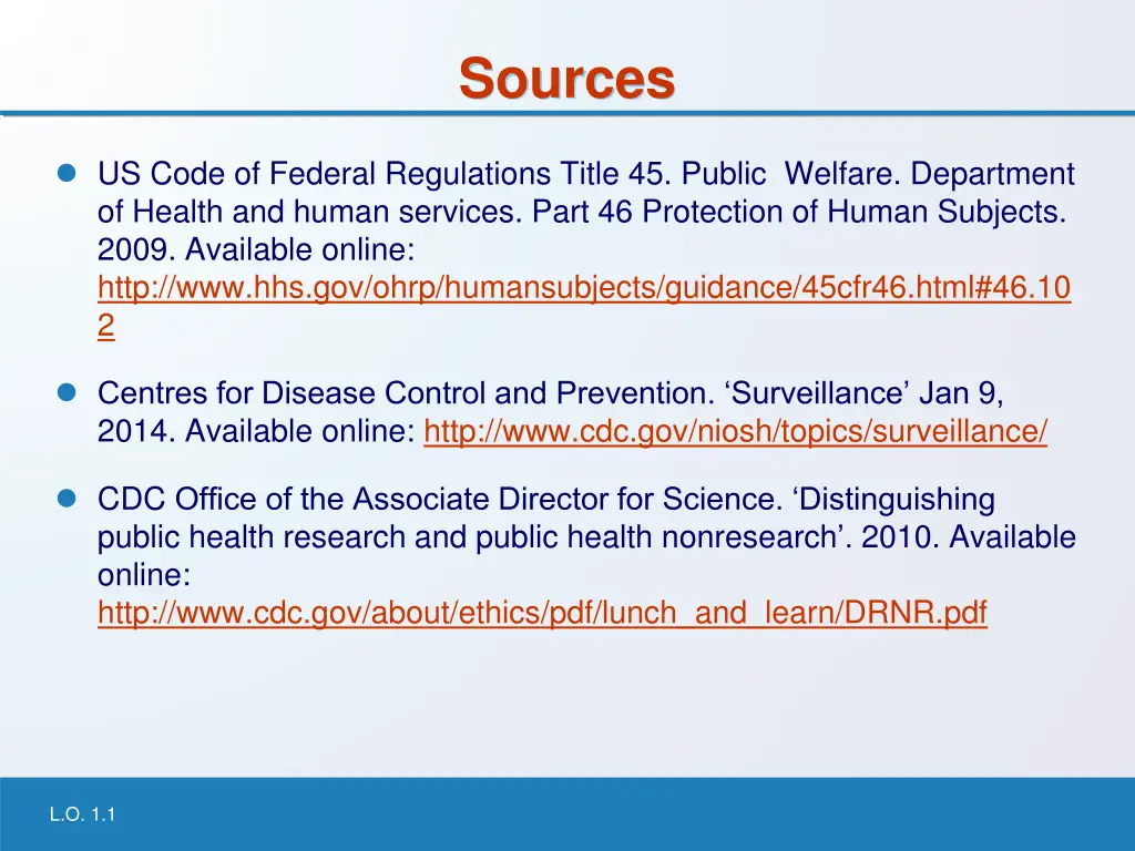 sources