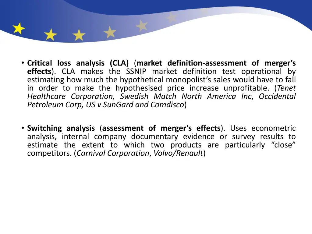 critical loss analysis cla market definition