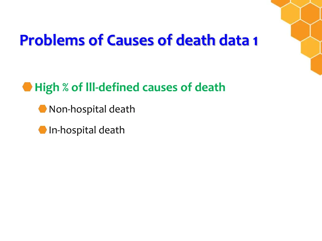 problems of causes of death data 1