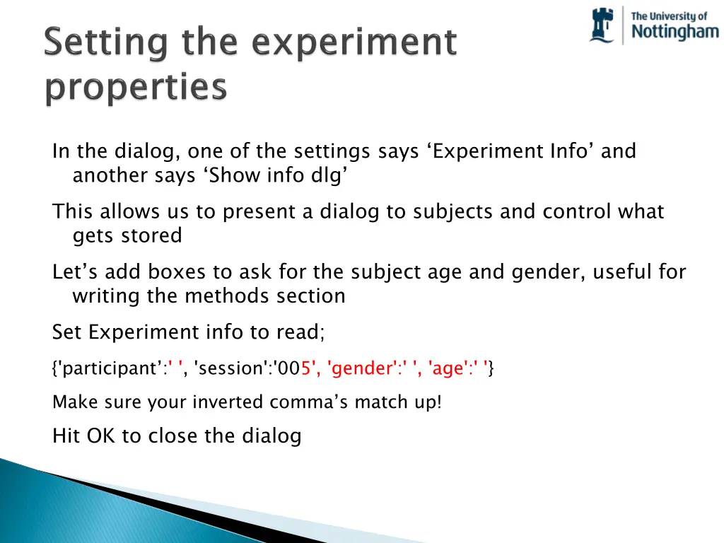 in the dialog one of the settings says experiment