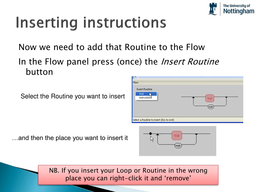 now we need to add that routine to the flow
