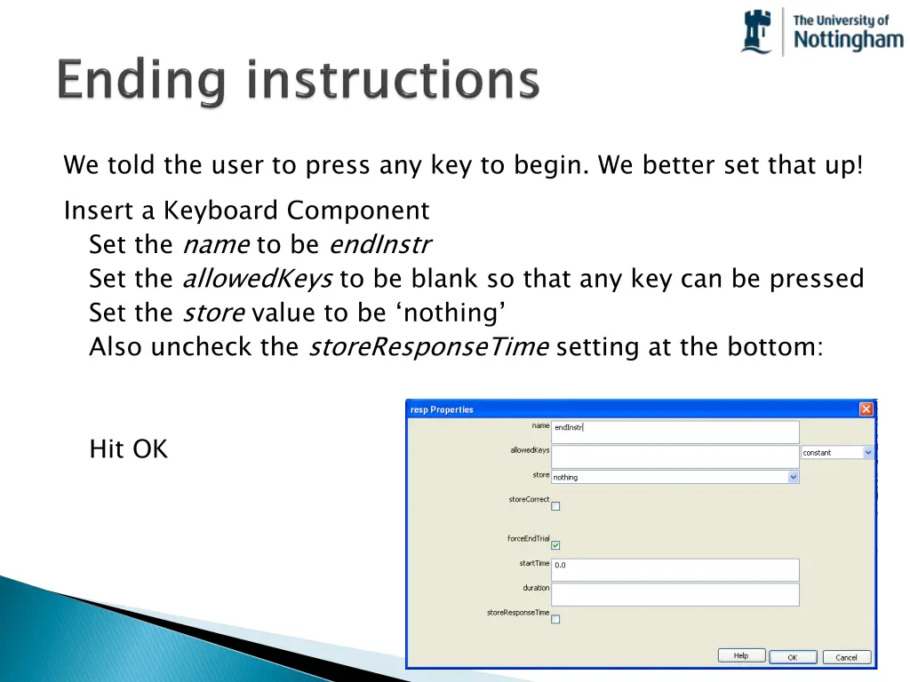 we told the user to press any key to begin
