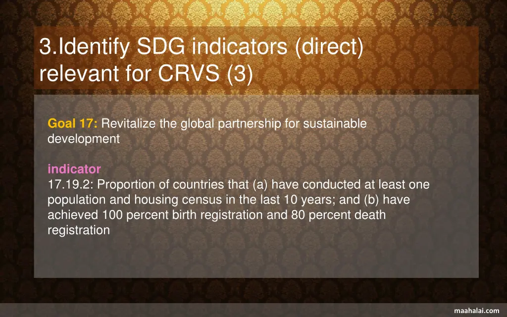 3 identify sdg indicators direct relevant 2