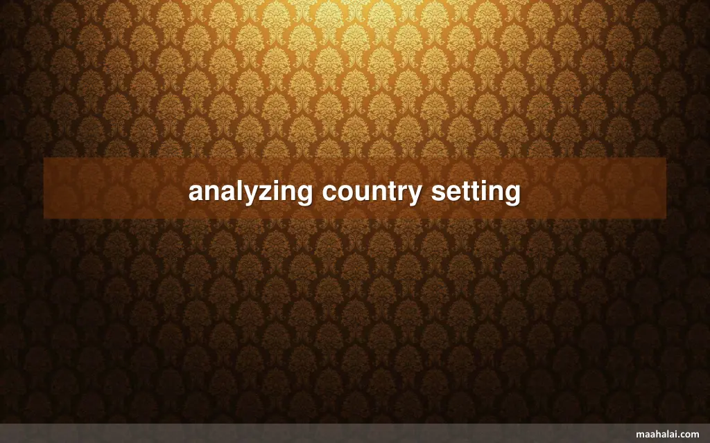 analyzing country setting
