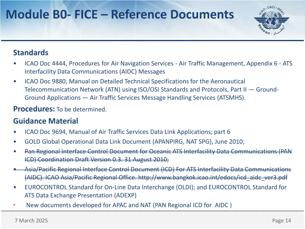 module b0 fice reference documents