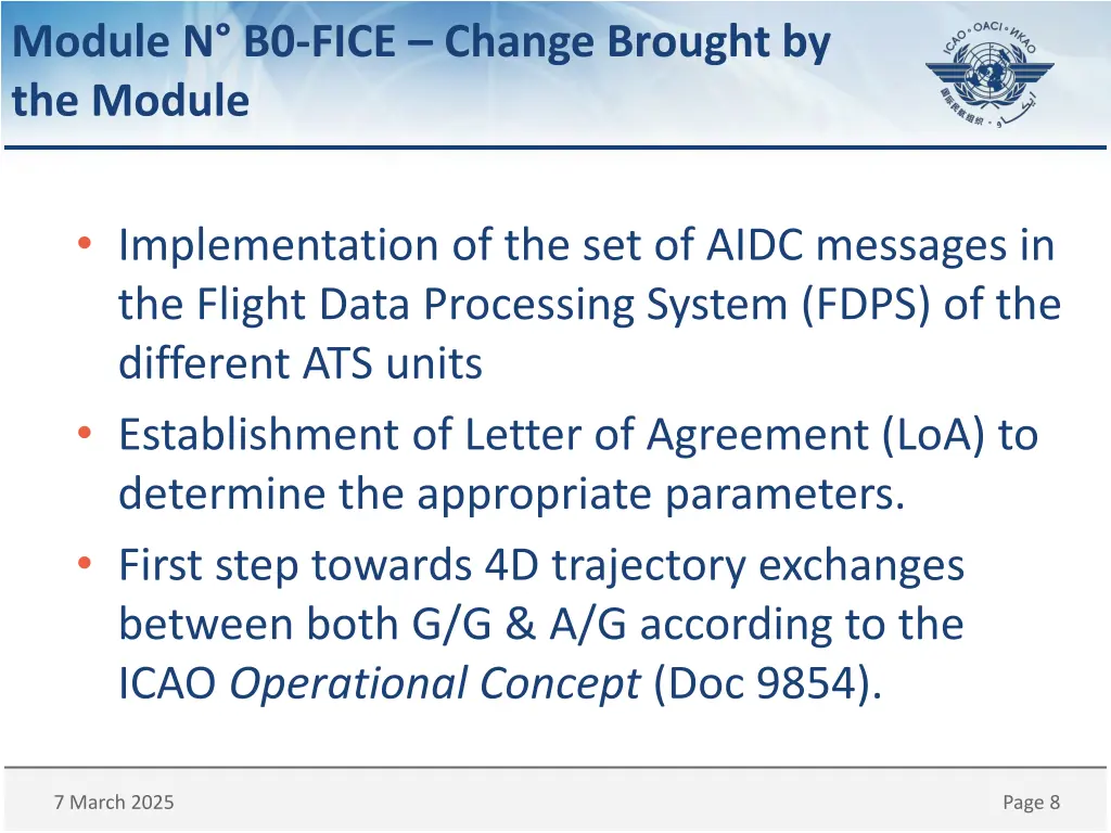 module n b0 fice change brought by the module