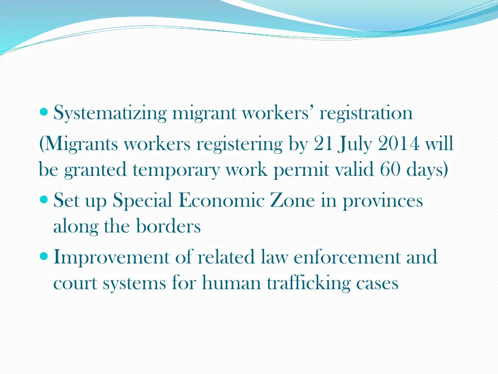 systematizing migrant workers registration