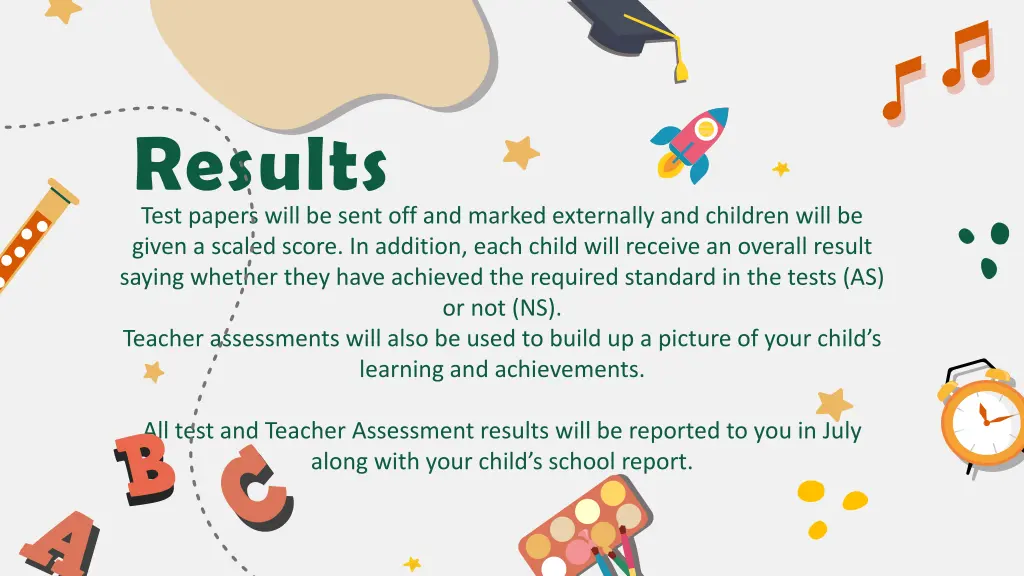 results test papers will be sent off and marked