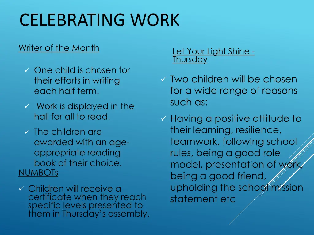 celebrating work