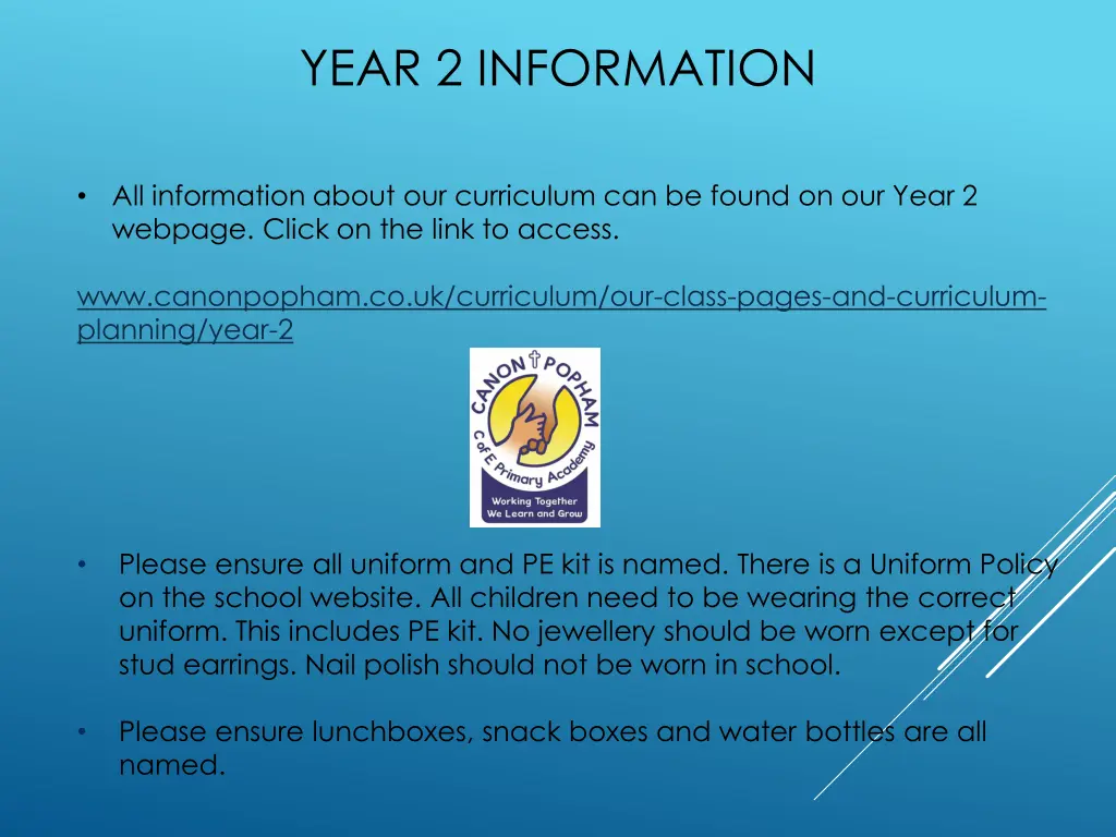 year 2 information