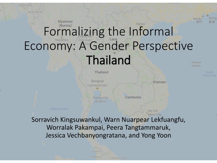 formalizing the informal economy a gender