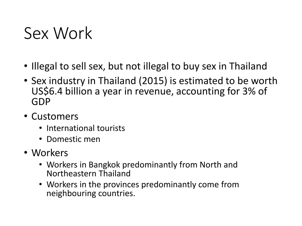 sex work