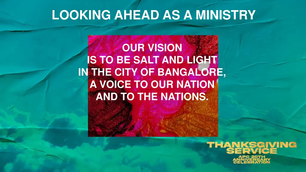 looking ahead as a ministry 3