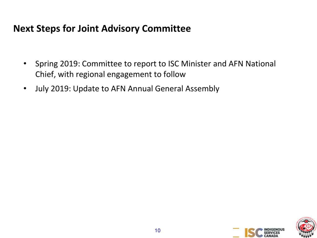 next steps for joint advisory committee