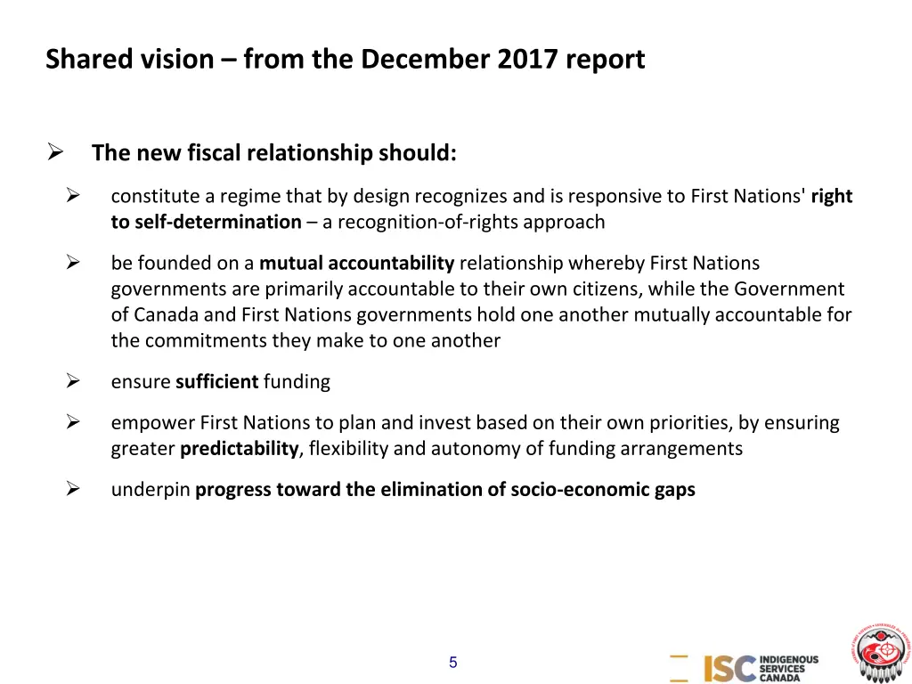 shared vision from the december 2017 report