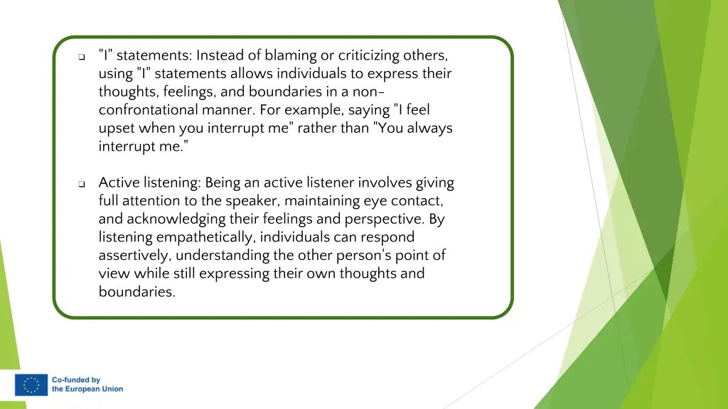 i statements instead of blaming or criticizing