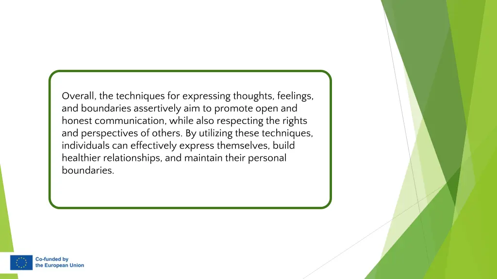 overall the techniques for expressing thoughts