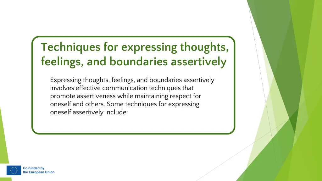 techniques for expressing thoughts feelings