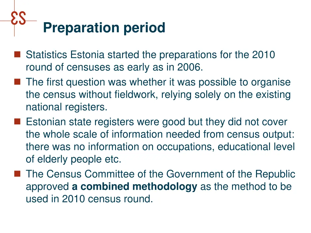 preparation period