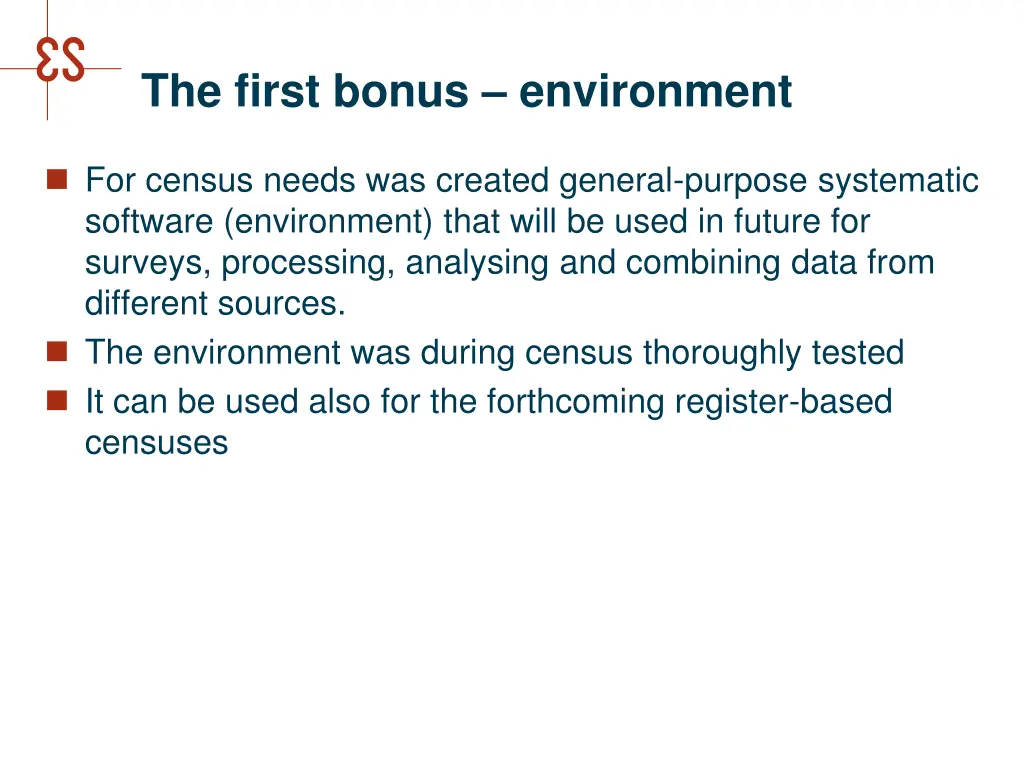 the first bonus environment