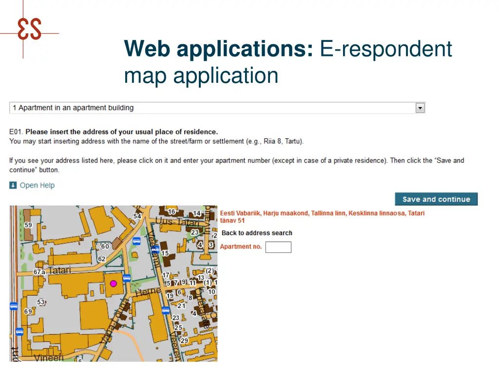 web applications e respondent map application 1