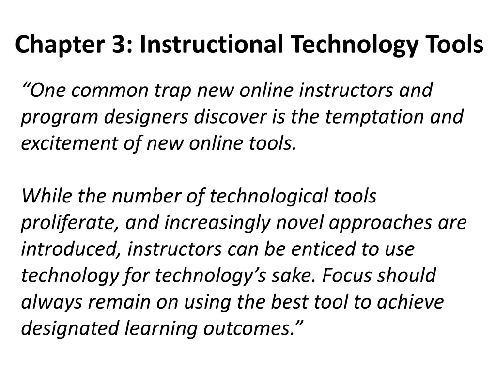chapter 3 instructional technology tools