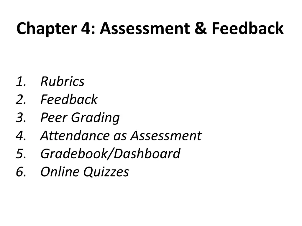 chapter 4 assessment feedback