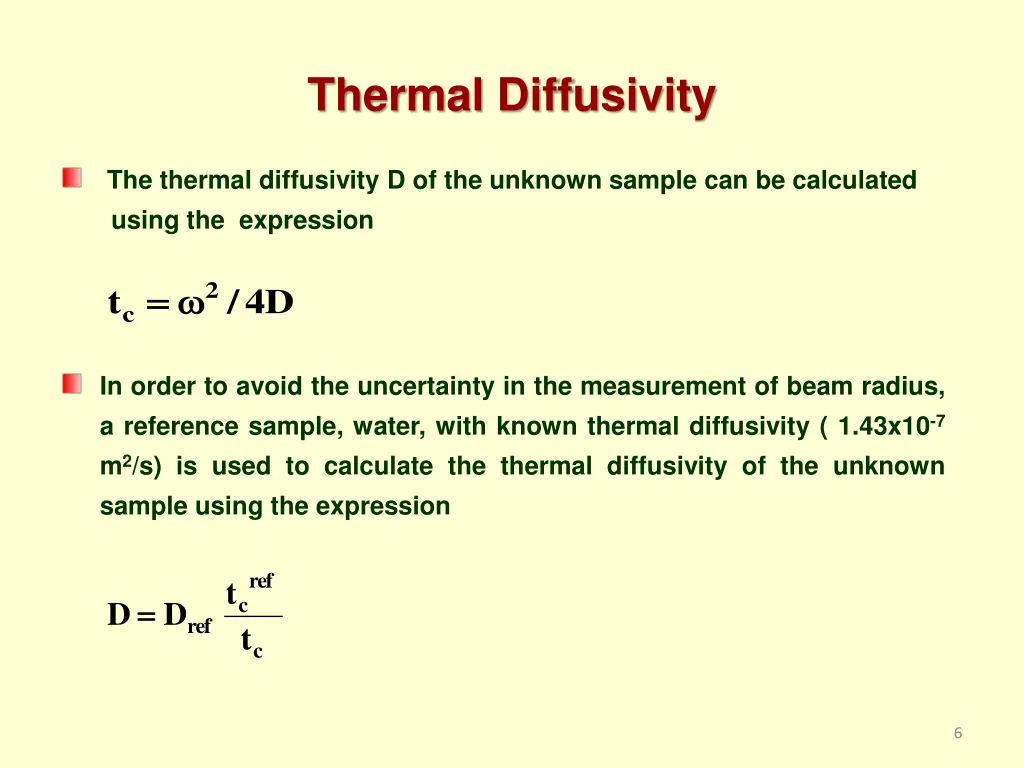 thermal diffusivity 1