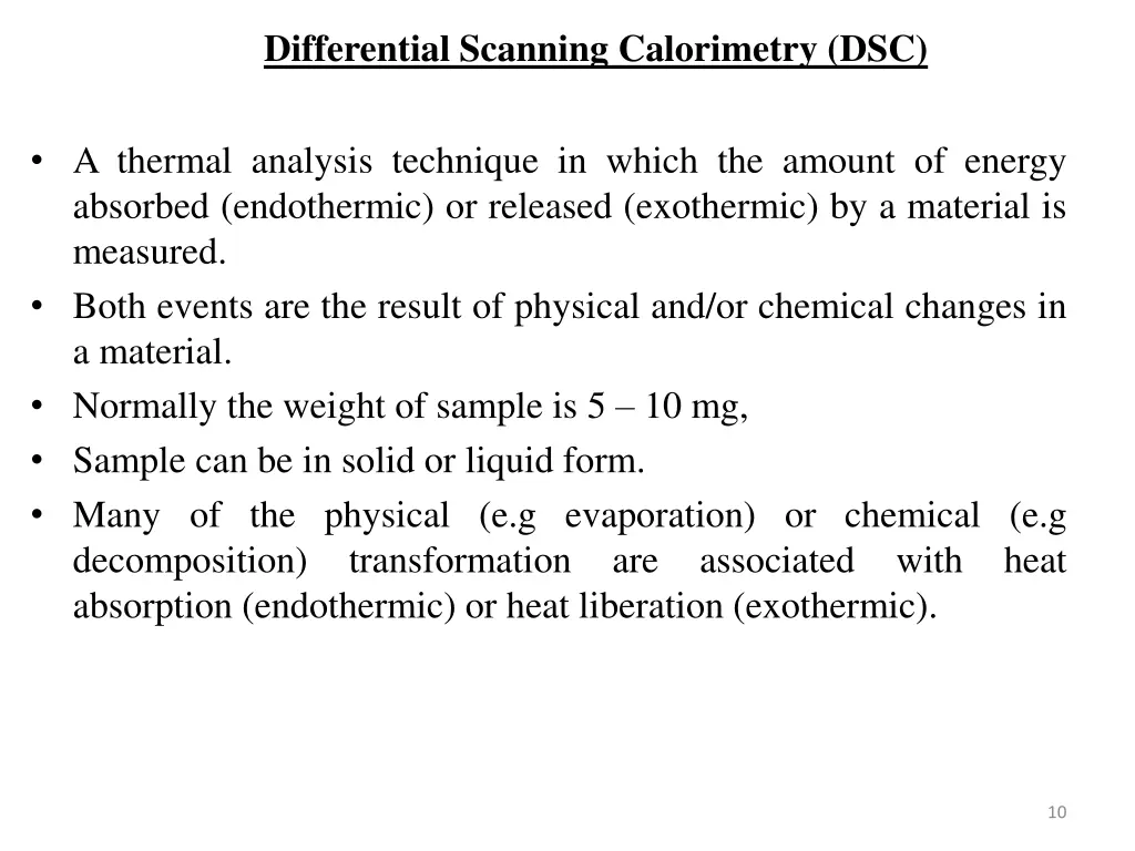 differential scanning calorimetry dsc