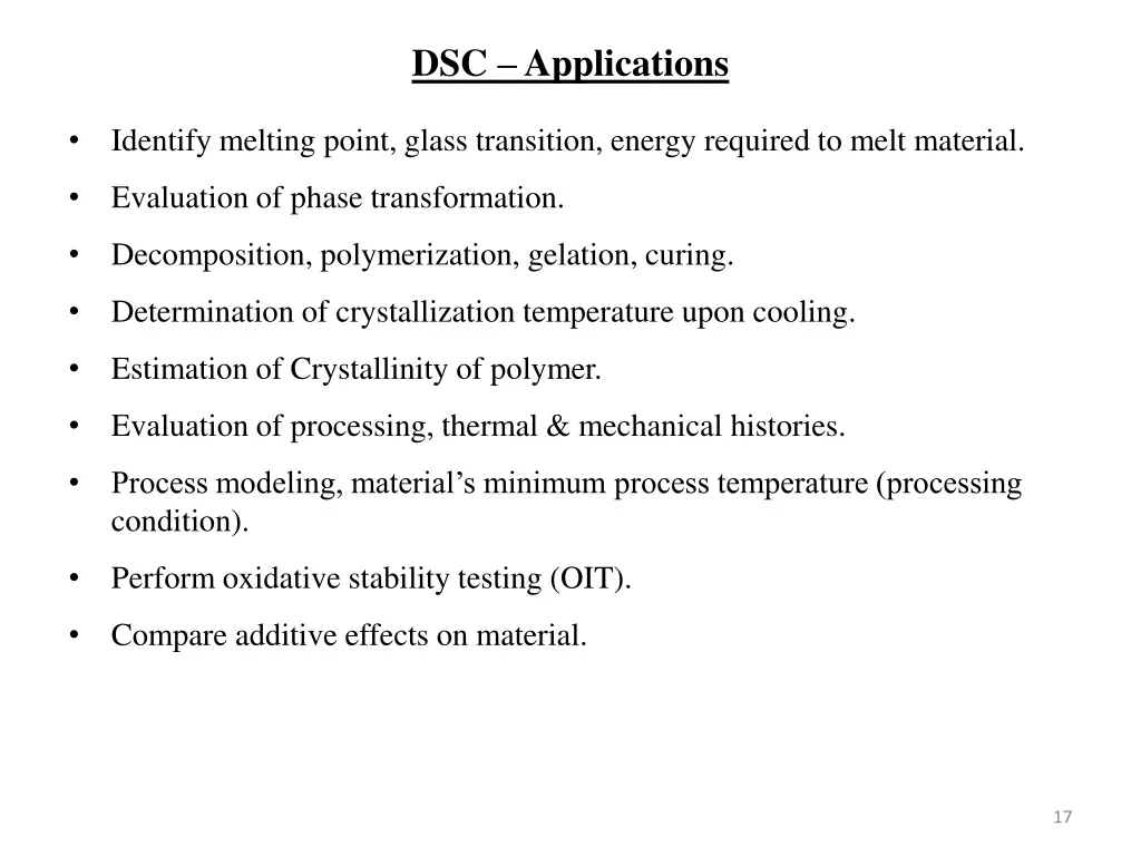 dsc applications