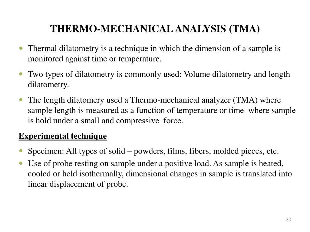 thermo mechanical analysis tma